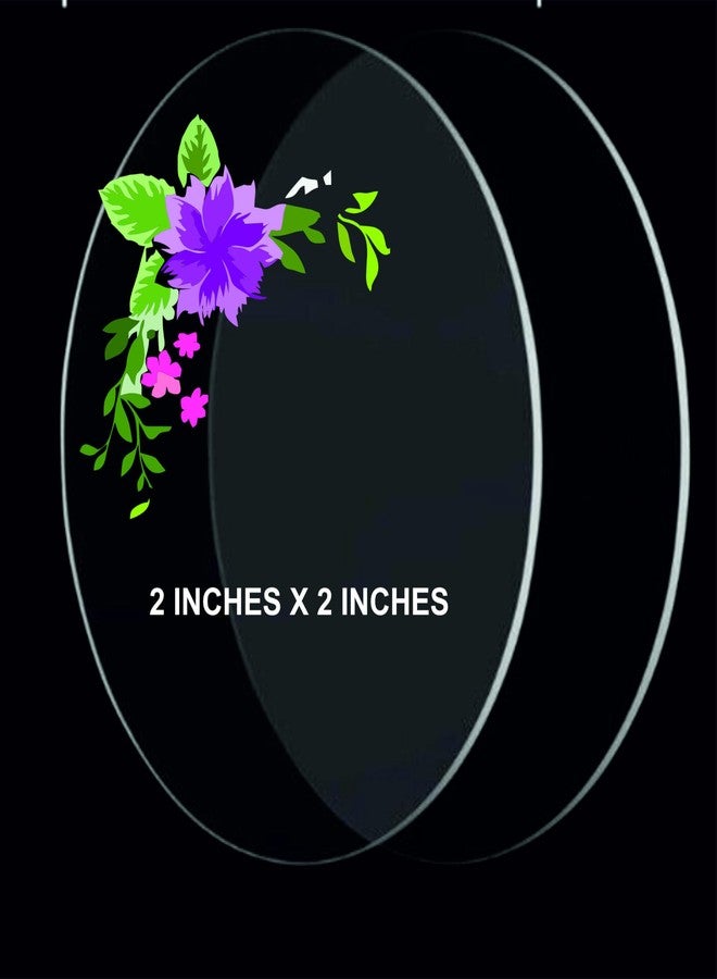 NEILL® High Gloss Acrylic Round Shape Sheet - 3mm Thickness, 2"x2", Clear Suitable For Various Crafting And Cesign Needs. (Pack of 20). - Image 2